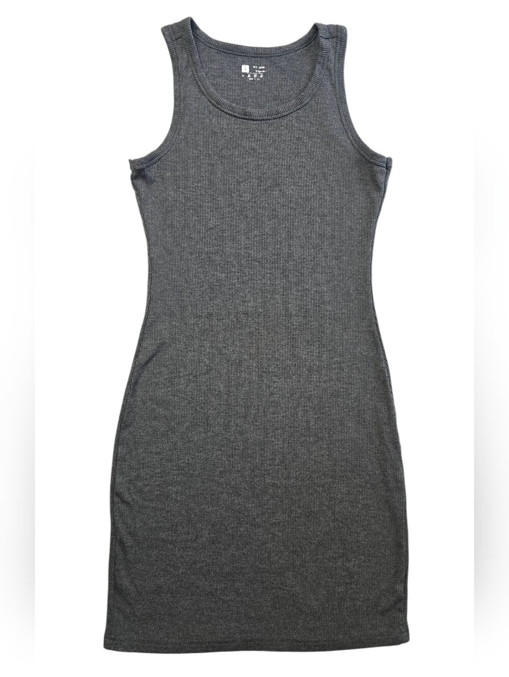 A New Day Ribbed Mini Dress Gray Small